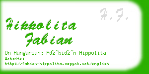 hippolita fabian business card